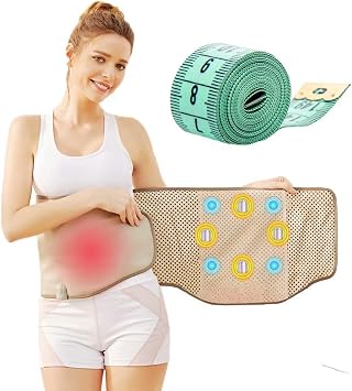 Electric Slimming Belt, with Hot Compress,360 Full CircleHeating,4 Massage Modes, Widening, Relieve Belly Waist Pain, Must Plug in Use, Free Measuring Ruler, for Women & Men
