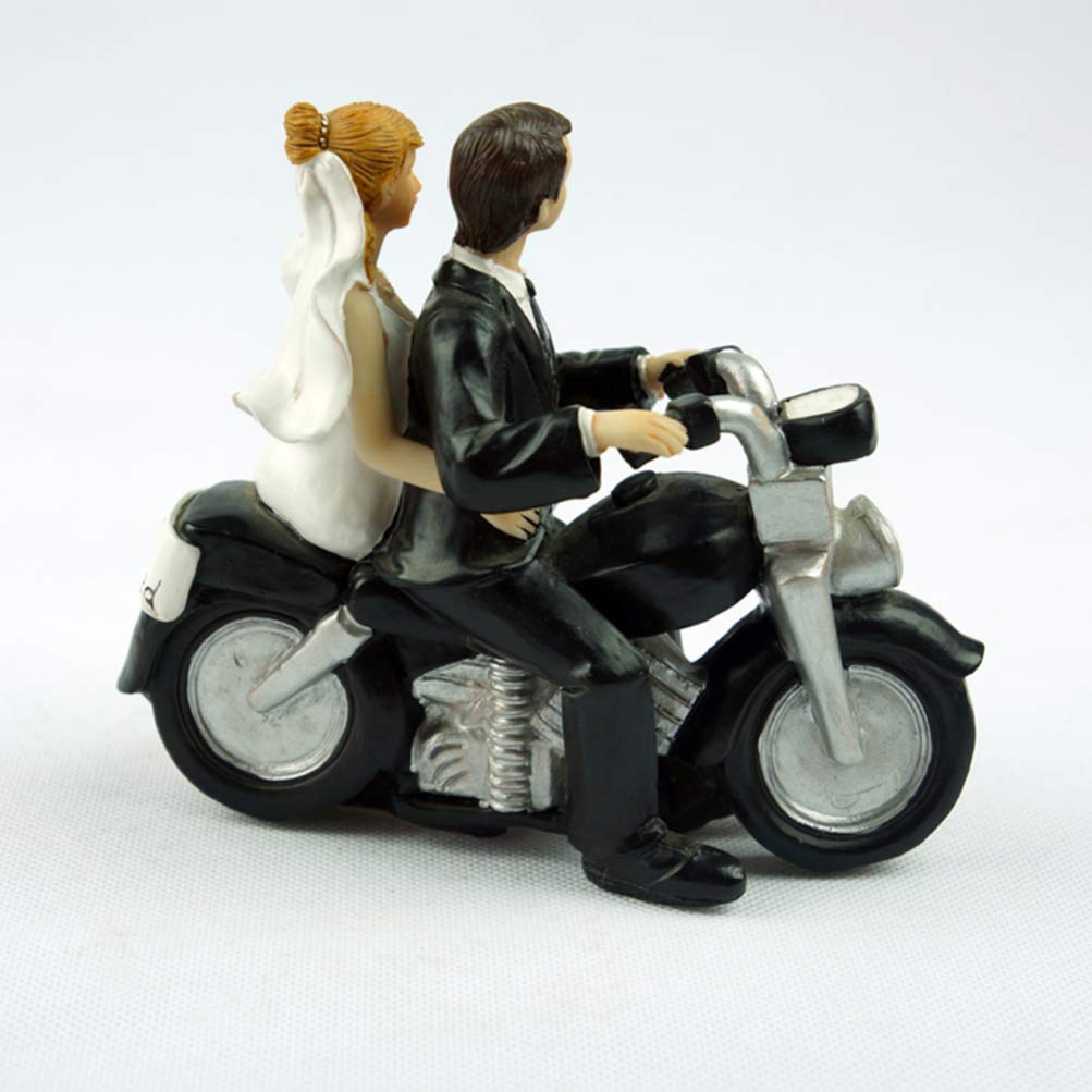 Hochzeitstortenfigur Brautpaar aus Kunstharz für Hochzeitsfeier | Tortenaufsatz Dekoration, für Feierlichkeiten, Formstabil und Farbbeständig