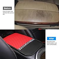 Vista 5 de Funda de cuero brillante para consola central de automóvil, protector de consola central de automóvil con diamantes de imitación de cristal