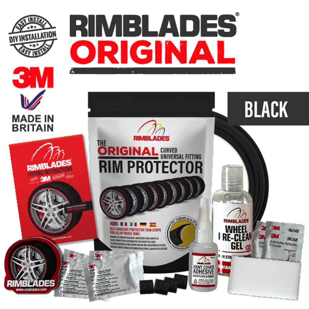Aroba Anneau de Protection RIMBLADES Ultra 2022, Autocollant Noir pour Jantes en Aluminium, Styling et Protection