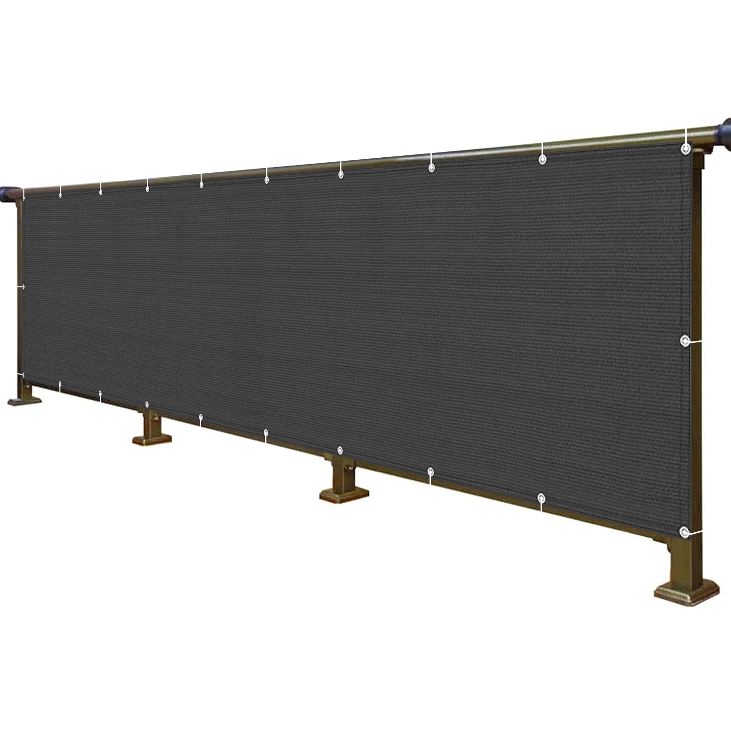 Patio Privacy Screen 60cm High Balcony Fence Cover Anti-Peeping Weather Resistant HDPE with Cord and Cable Ties