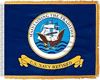 Vista 13 de AGAS - Bandera azul marino para motocicleta retirada, 6 x 9 pulgadas, poliéster de punto impreso de doble cara, bordes de doble costura, bandera