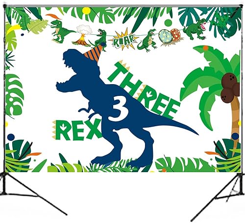 Decoraciones de cumpleaños de Dino Rex: tres suministros de fiesta inspirados para niños de 3 años