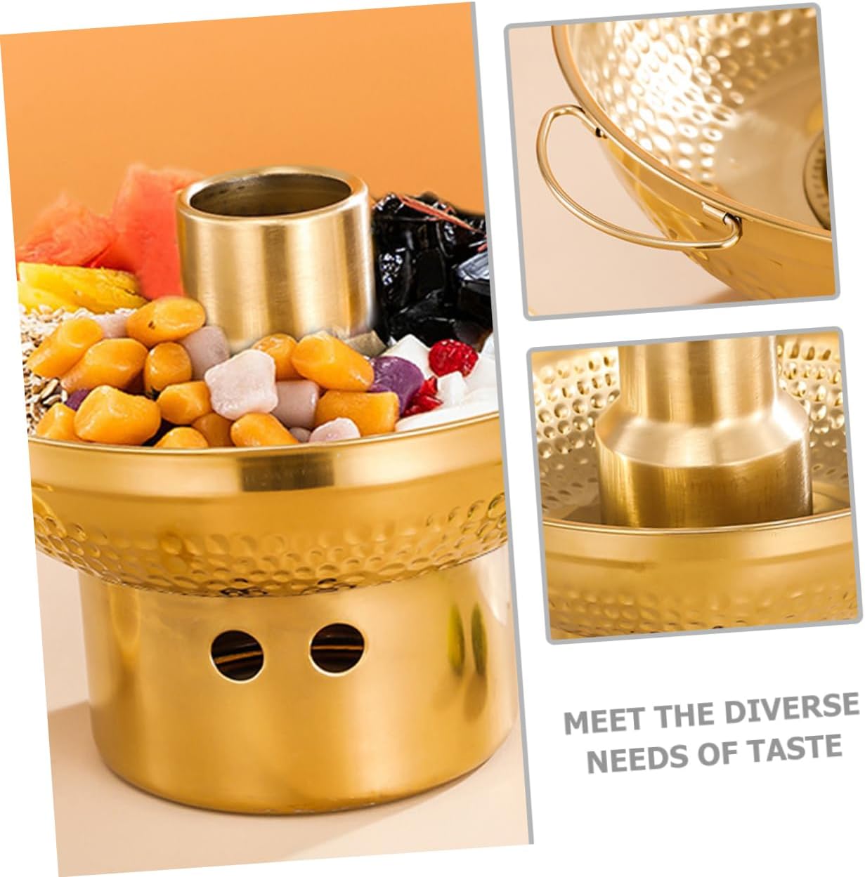 PRETYZOOM 2pcs Stainless Steel Hot Pot and Dessert Maker Non- Fondue Pan for Melting for Parties and Kitchen Use Capacity Easy to Clean and Reusable