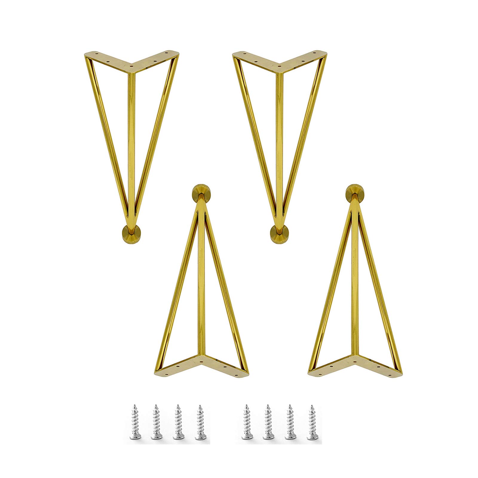 Zestaw 4 metalowych uchwytów do półek na nogi stołu, regulowane nóżki mebli, nogi do samodzielnego montażu, do łóżka, sofy, biura, łazienki, złota, 1 szt