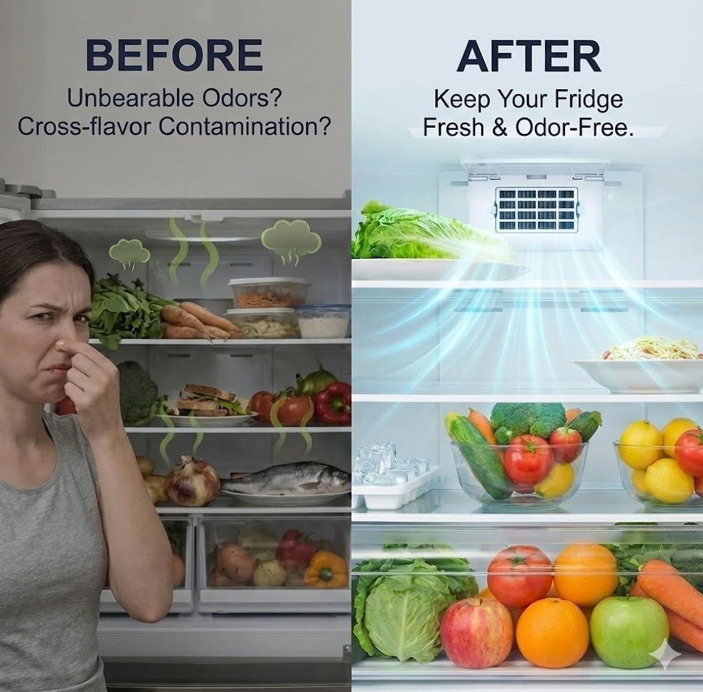 Refrigerator Air Filter Compatible With KitchenAid KRFF577KBS01,KRFF577KBS02, KRFF577KPS01,KRFF577KPS02