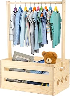 Wooden Baby Shower Basket, Wooden Baby Storage Crate Hamper 