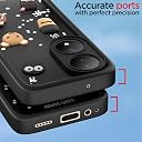 Pikkme Back Cover for Vivo Y100 5G | Cute Fun Cartoon 3D Bear Silicone Full Body Protection Bumper Case (Black) gallery image