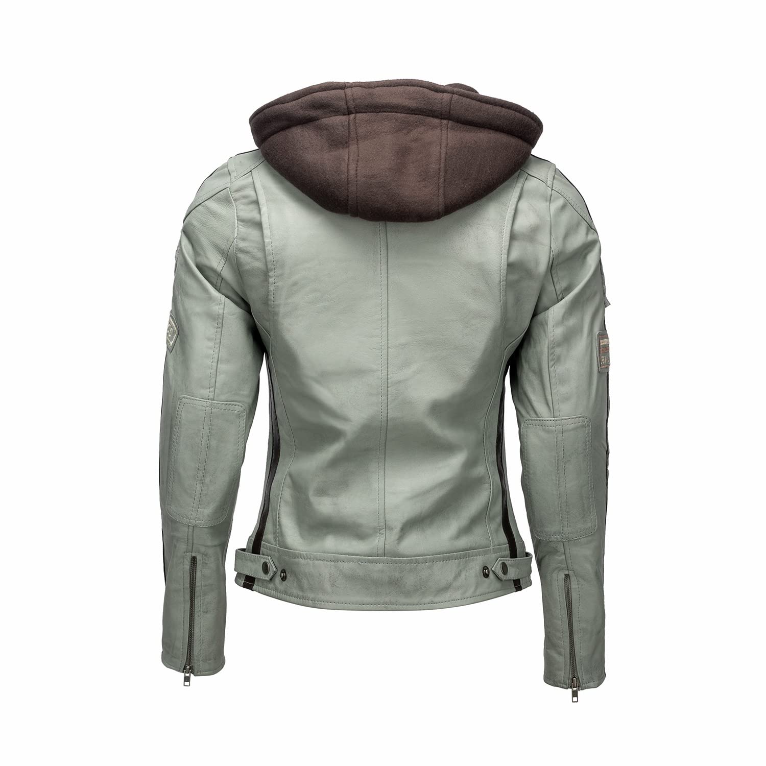 Urban Leather Damska kurtka motocyklowa Ur-162 z ochraniaczami, szara, L