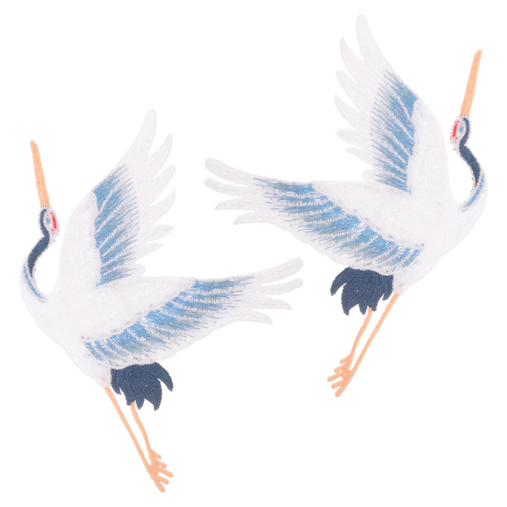 10pezzi Toppe Crane Decorative Toppe Ricamate Per Su Abbigliamento Jeans e Borse Applique Design Per Decorazioni e Riparazioni