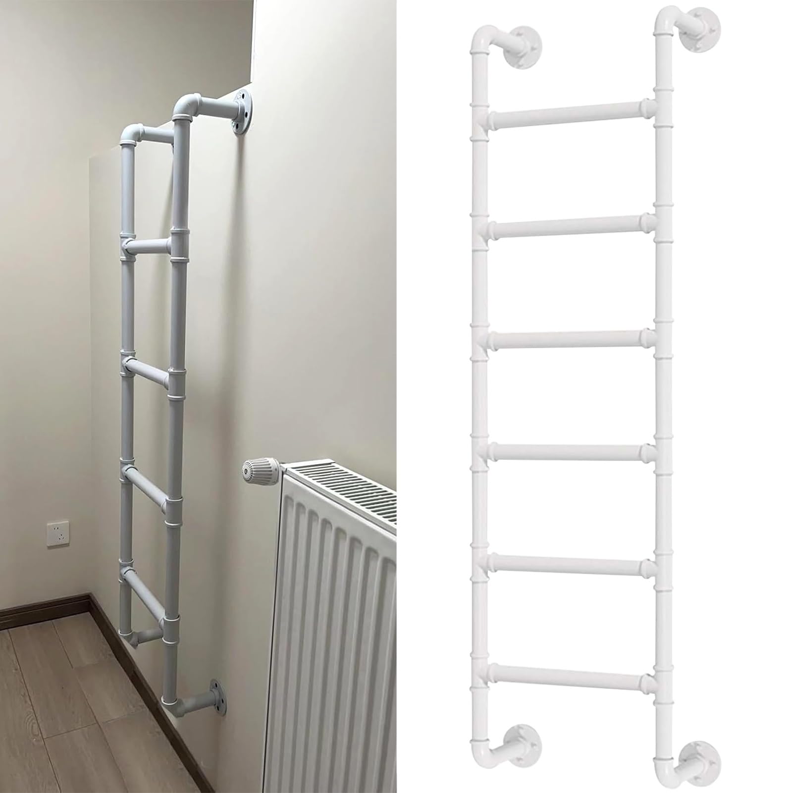 Échelle métallique murale ultra robuste de 180 cm pour lits