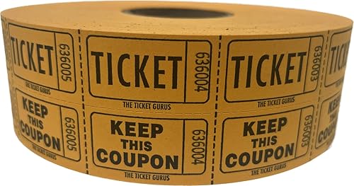 Miniatura 6 de Boletos para rifas Gurú-(4 rollos de 2000 boletos dobles) 8,000 boletos para rifas 5050 en total (4) Colores al azar