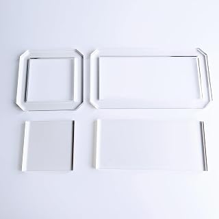 2 Pack Rectangle and Square Templates for Cutting Perfect Squares and Outlines Use with Rotary Cutter