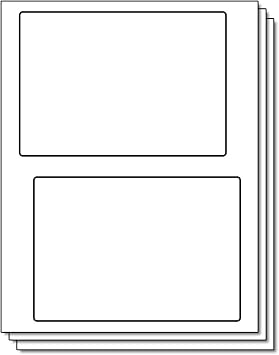 Shipping Labels, 4.75 x 6.75 inch, Inkjet & Laser Printers | 2 per sheet, 100 Labels, 50 Sheets