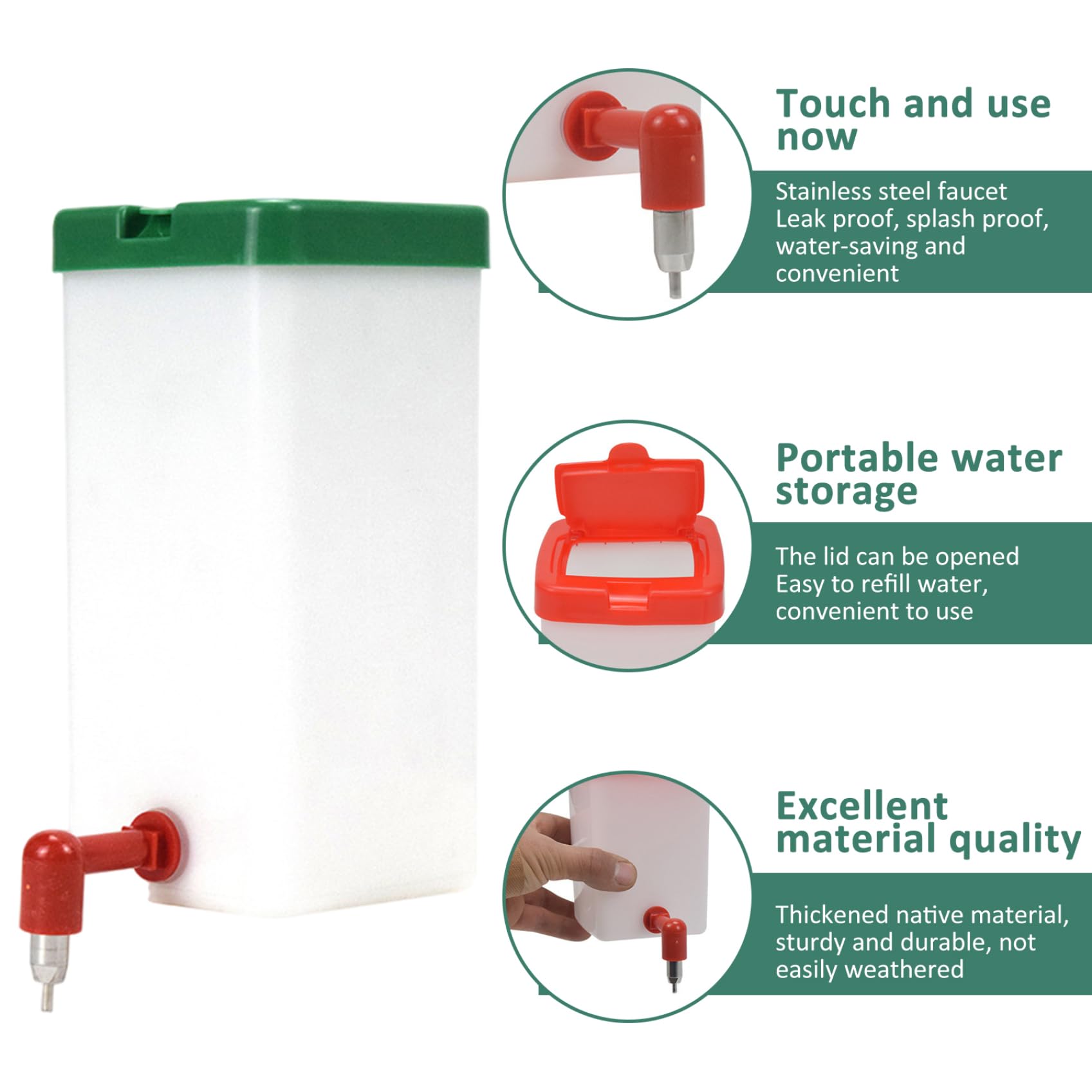 Bouteille d'eau pour Lapin 2 pièces-Abreuvoir étanche de capacité de 1L avec tétine en Acier Inoxydable pour Lapin, Furet, Hamster, Cochon d'Inde