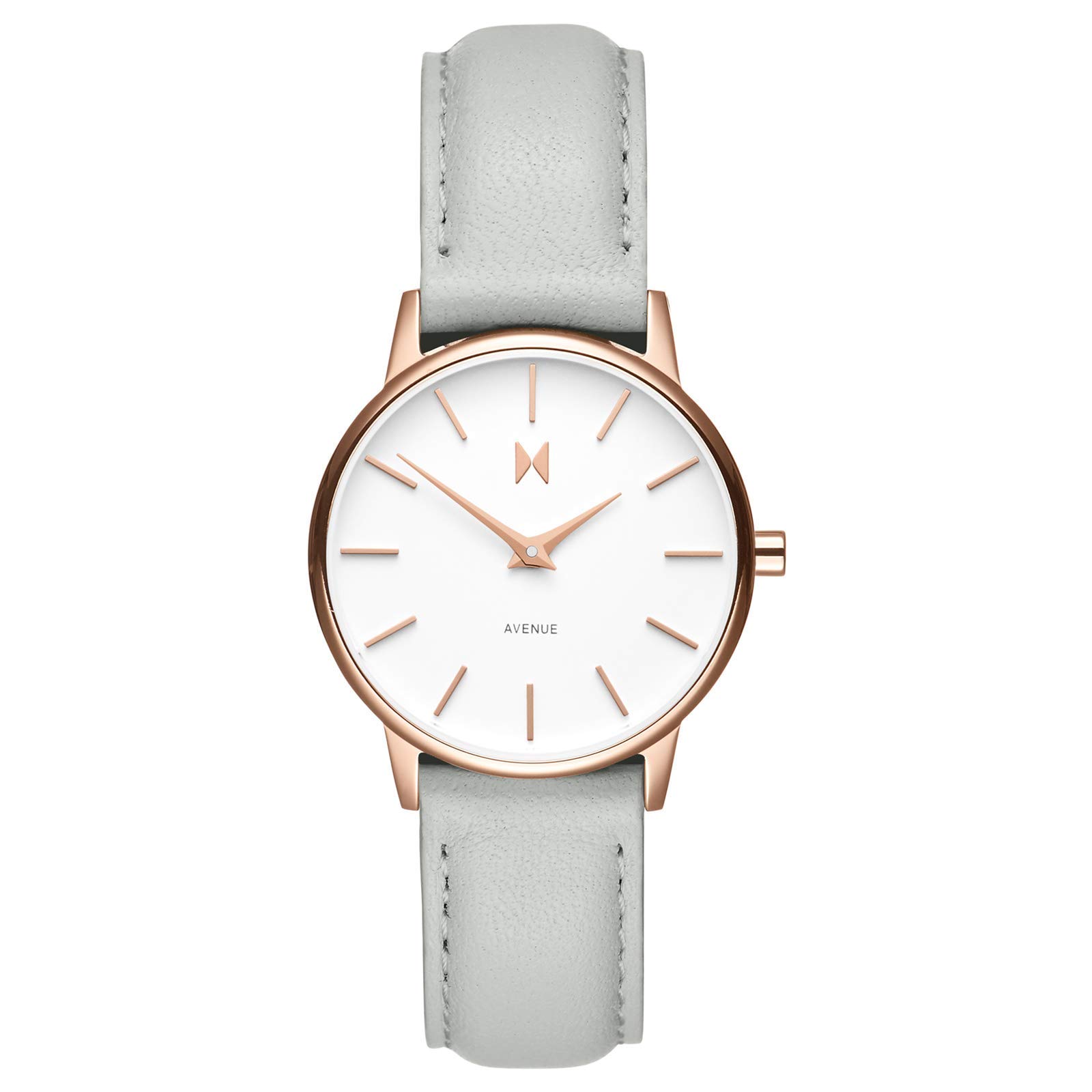 MVMT Leather Women Thin Minimalist Analog Watch, White Dial, Gray Band (B074TRVCCS) Amazon Price History, Amazon Price Tracker