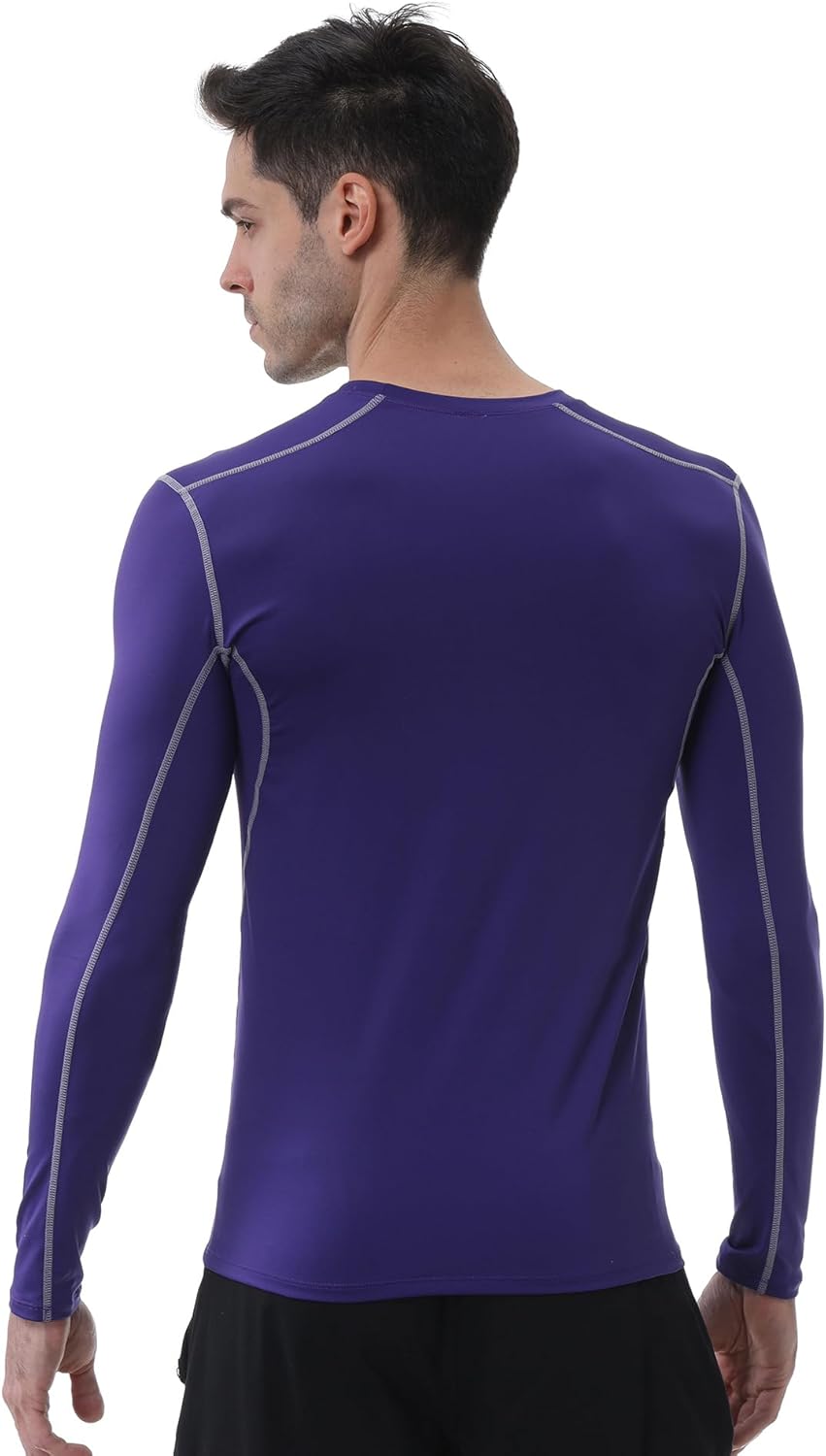 TopTie Men's Long Sleeve Compression Shirt, Athletic Workout Base Layer
