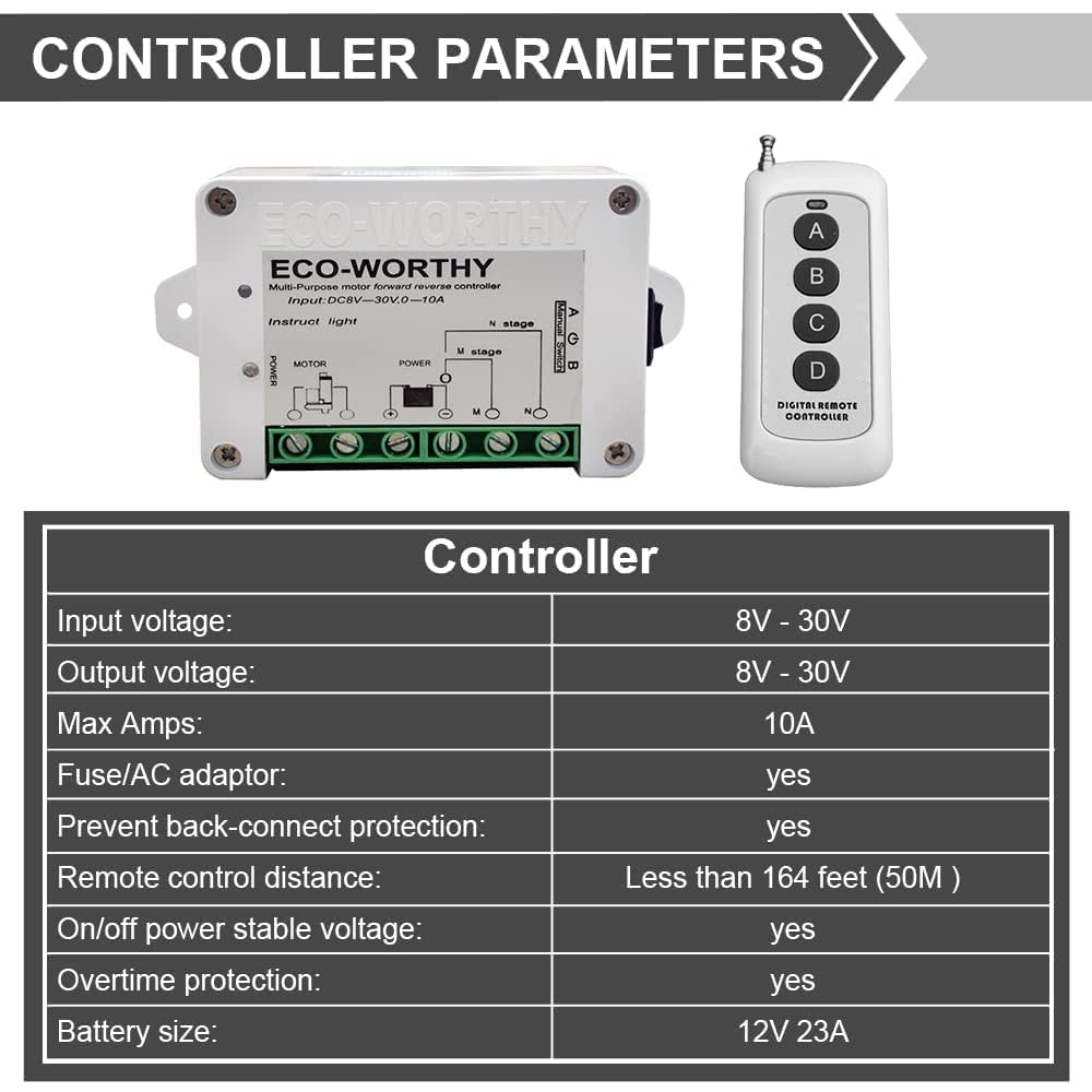 DCHOUSE Lot de 2 actionneurs linéaires robustes 12V, course de 50mm, moteur de levage maximal de 150kg, kit de télécommande sans fil avec supports de montage (1500N, 2 pouces)