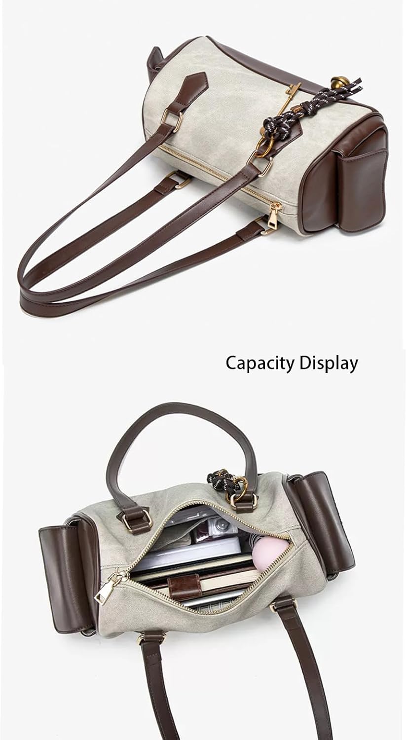 Slouchy Shoulder Bag for Women Trendy Suede Leather Handbag Purse Casual Hobo Bags and Top Handle Bowler Bag