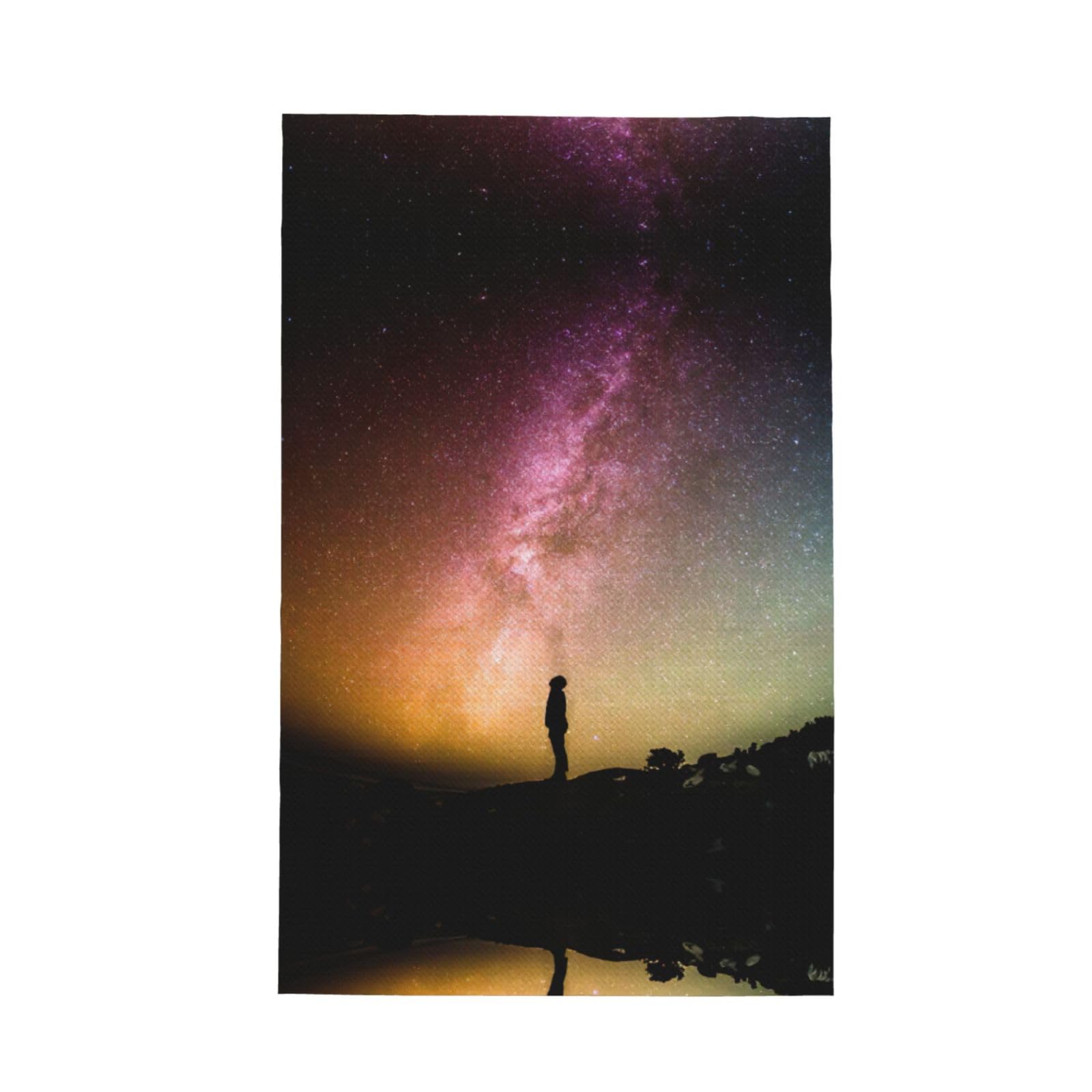 XXahnbm Looking Up Into The Night Sky Print Waffle Kitchen Towel,Absorbent Hand Towel