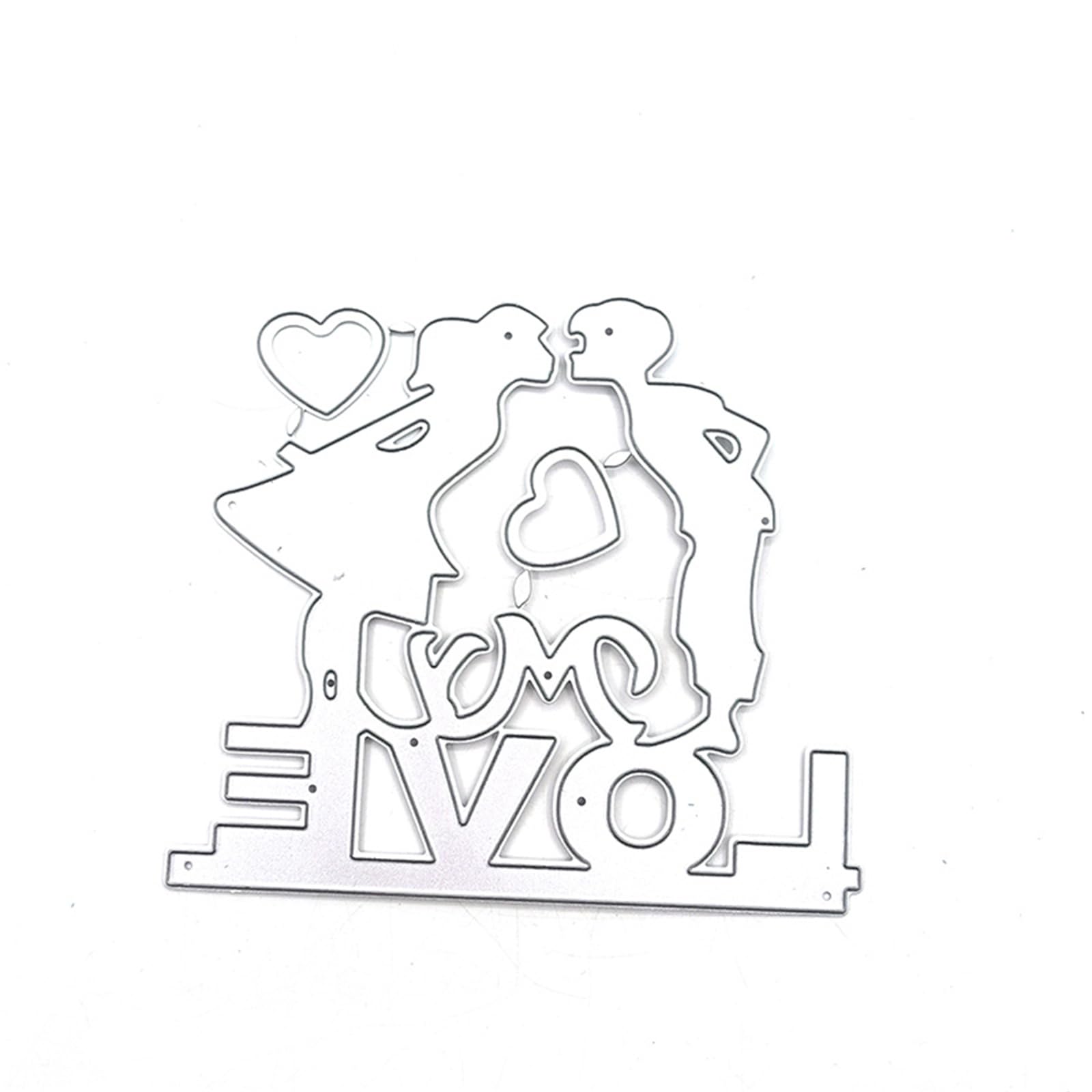 Tsophreniq Happy Valentine ' s Day Cutting Dies Embossing Stencils Metal Die Cuts for Scrapbooking Card Making Decorations Happy Valentine ' s Day Cutting Dies Metal Die Cuts for Album Cards Making