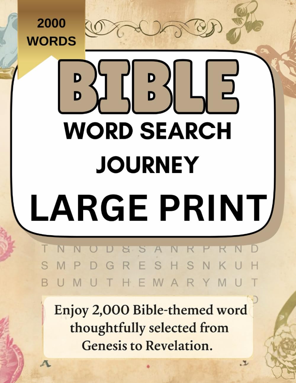Bible Word Search Journey: 100 Large Print Puzzles for Adults