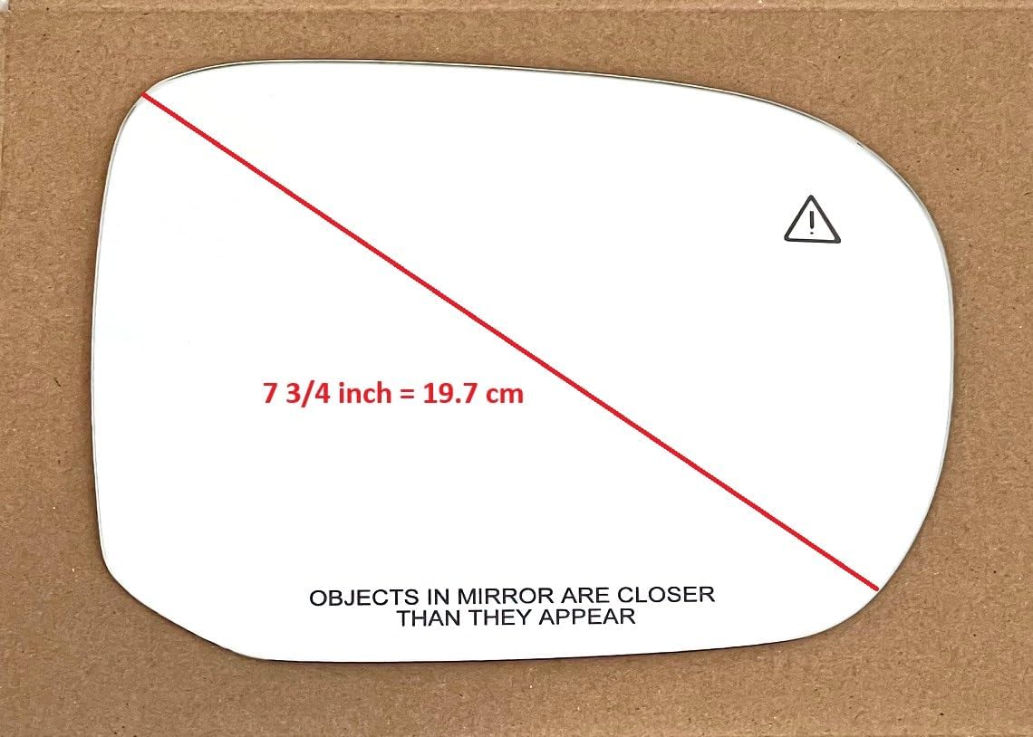New Replacement Blind Spot Mirror Glass with Full Size Adhesive for 2020-2025 Kia Telluride Passenger Side View Right RH