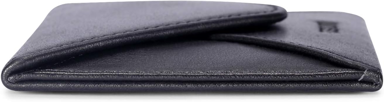 HISCOW Envelope Business Card Case with Magnet Closure - Italian Calfskin (Black) - Image 9