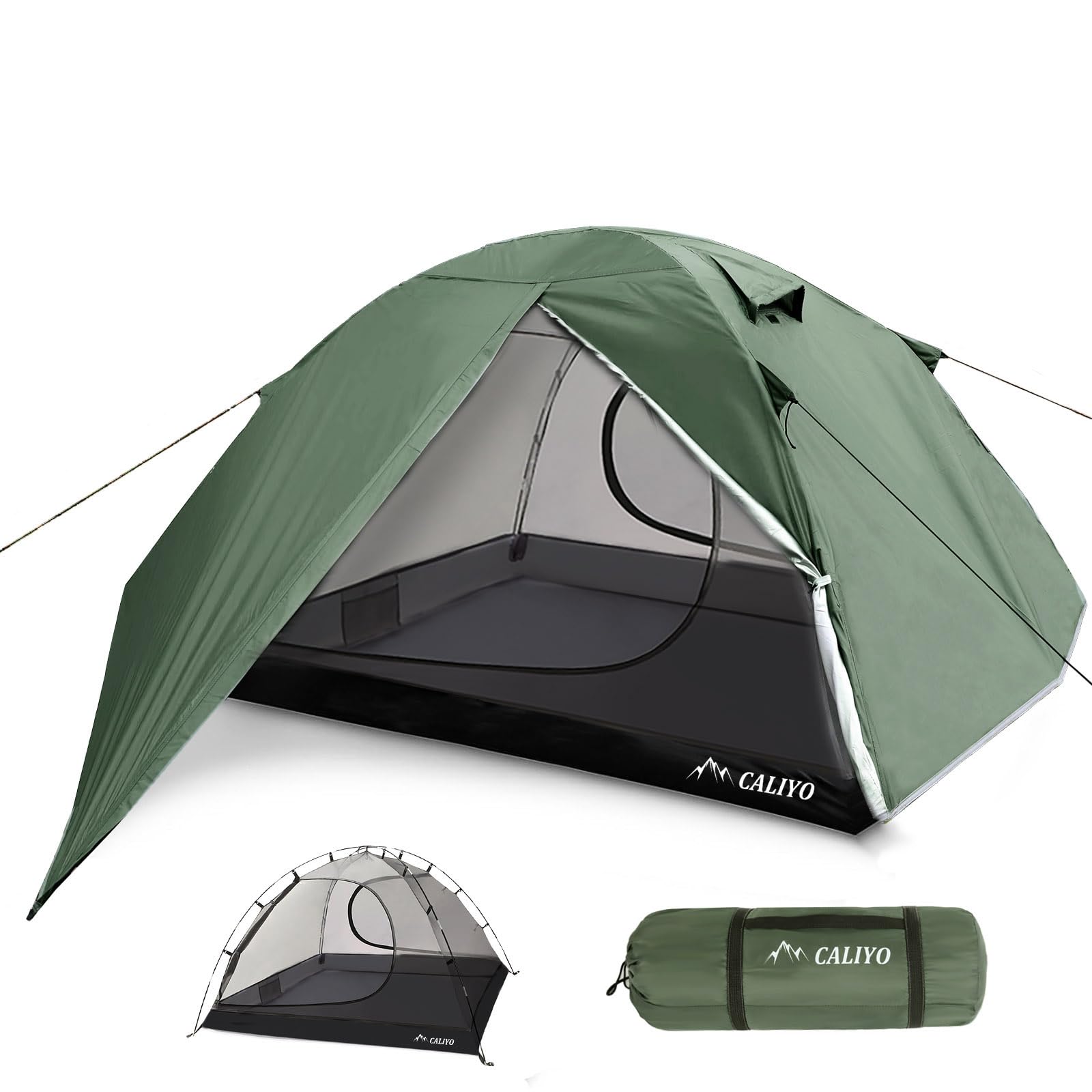 2 Personen Campingzelt – leichtes Kuppelzelt, wasserabweisend und Winddicht, schneller Aufbau, mit Packsack, für Camping, Wandern und Trekking