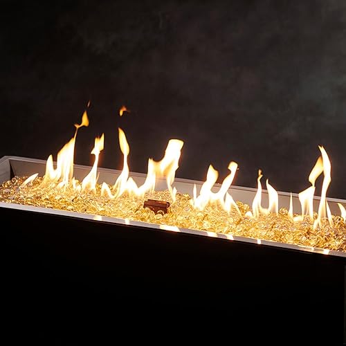 Miniatura 6 de The Outdoor GreatRoom Company Linear Crystal Fire Plus - Kit de quemador electrónico para fogata (CFP1242DSILP), 12 x 42 pulgadas, propano