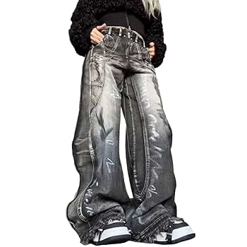 パンツ Y2K in the attic gimmick washed denim MEOKIM Men's & Women's Y2K Jeans - Retro Fashion Street