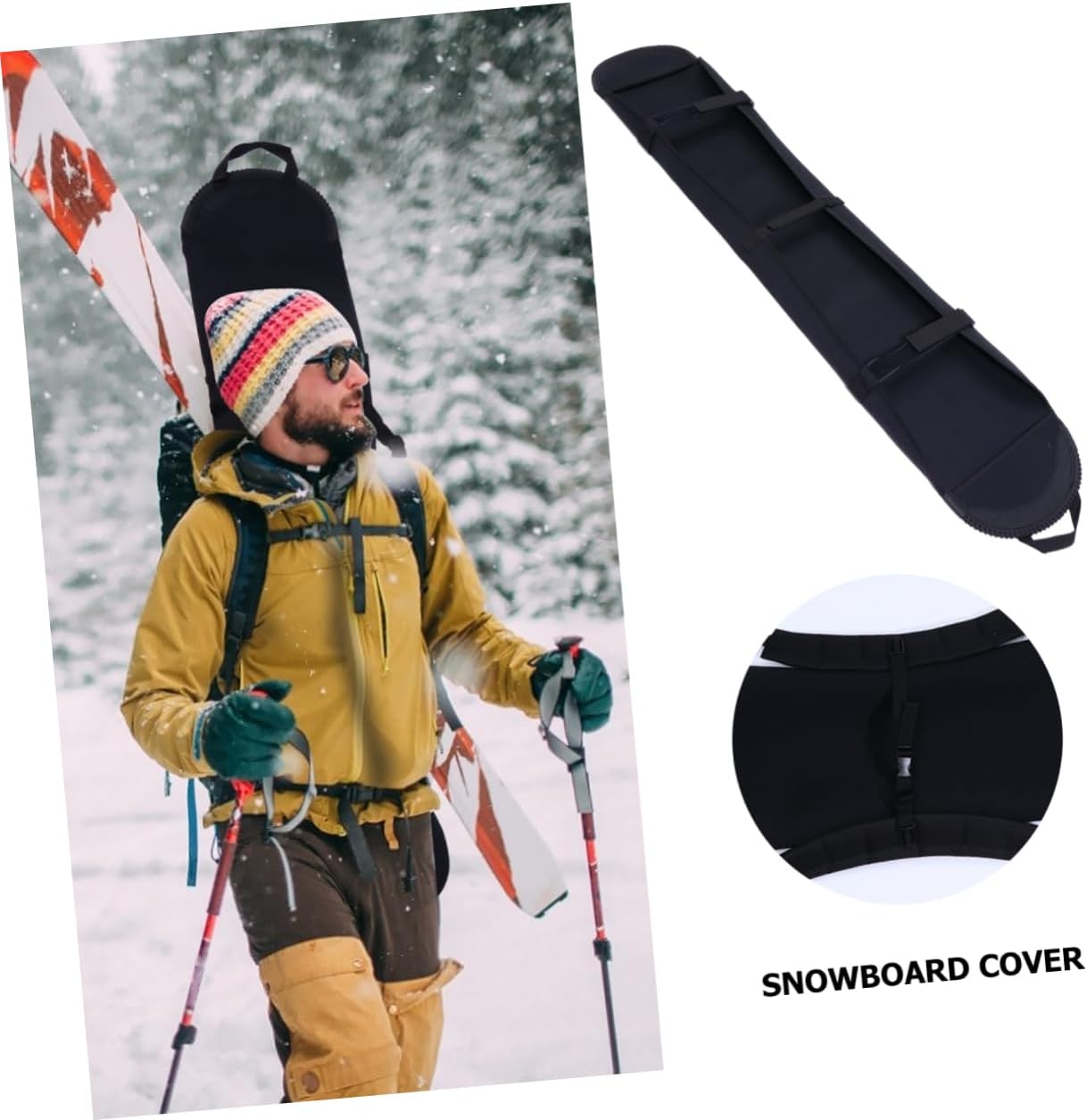 Sosoport Snowboard Cover Bag Ski Gear Backpack Protective Case Soft Sleeve for Snowboard Ideal for Travel