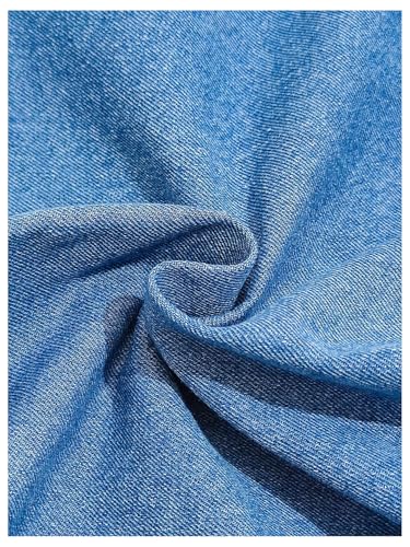 SHENHE Girl's Tie Front Bow Denim Vest Ruffle Hem Sleeveless Cute Summer Jean Tank Top4