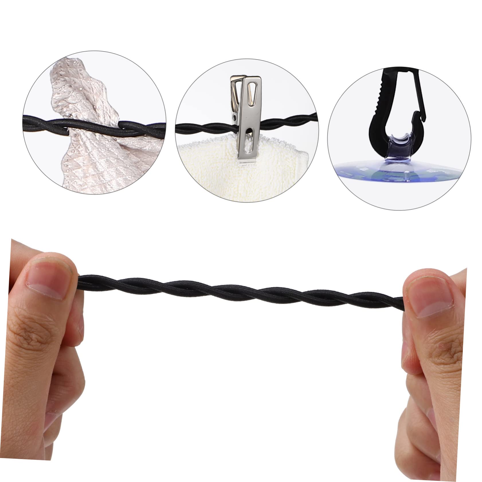 MAGICLULU 6stücke Reise-wäscheständer Einziehbare Wäscheleine Mit Haken Und Saugnäpfen Praktische Wäscheklammern Für Camping Outdoor-aktivitäten Und Unterwegs