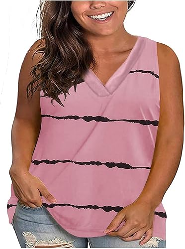 Miniatura 5 de Camisetas sin mangas para mujer, talla grande, camisola, camiseta sin mangas con vuelo, camiseta tipo túnica, camisola, chaleco fruncido, tops de