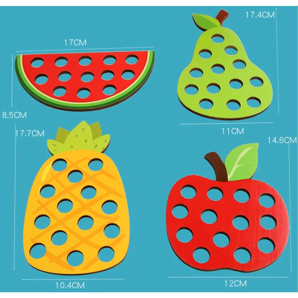 Giocattolo Montessori Intreccio con Frutta Mangiare