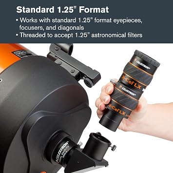 Celestron X-Cel LX 2X Barlow Lens for Telescope Eyepieces 1.25
