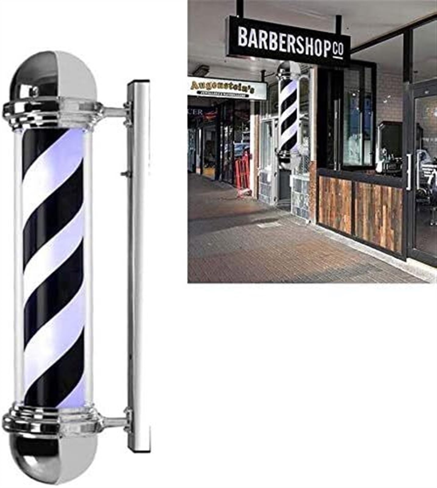 Poteau de salon de coiffure rotatif ELzEy pour attirer les clients