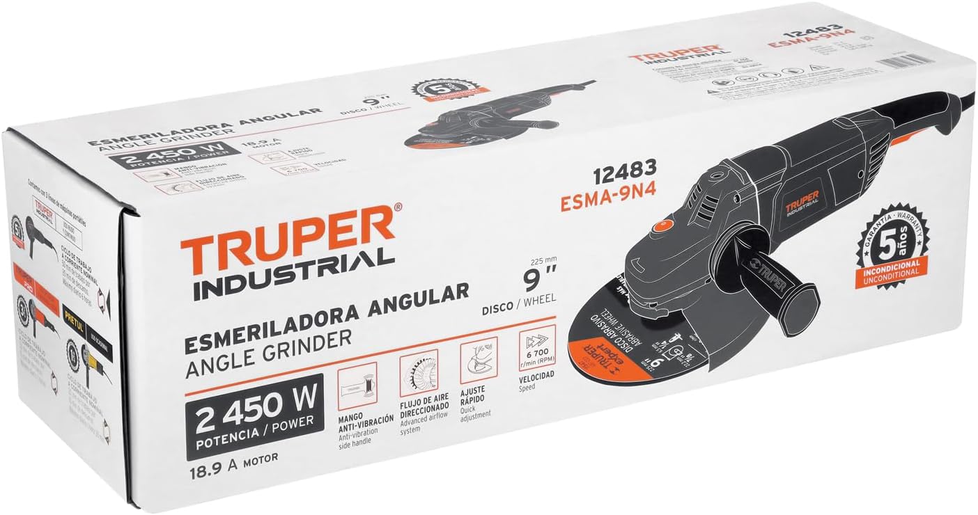 TRUPER ESMA-9N4 Angular grinder 9, industrial, 2400 w