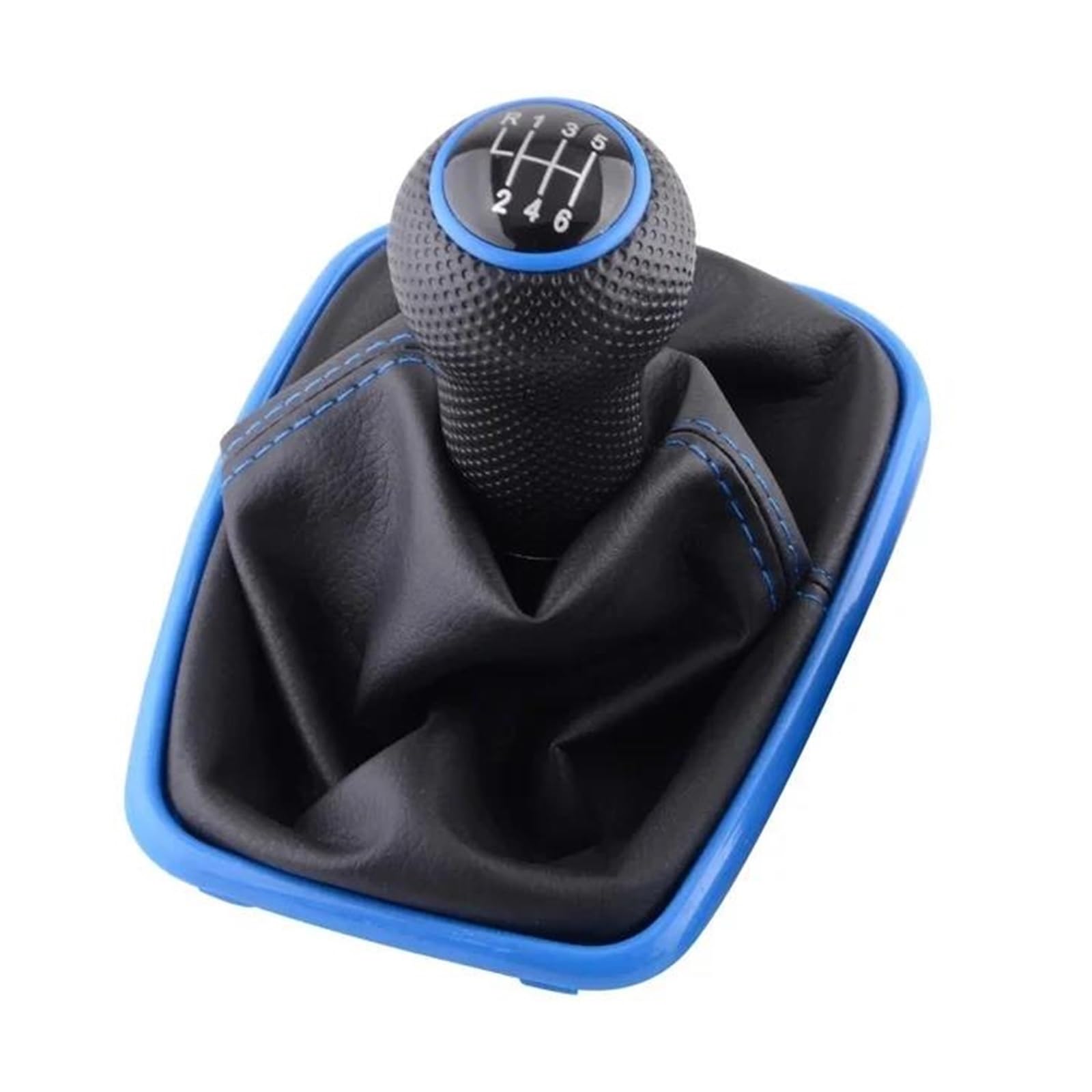 WLNWERDPKK Gear Shift Knob 1PCS for Golf 4 IV MK4 GTI R32 for Bora for Jetta MT 5 6 Speed Gear Shift Knob Lever Shifter Gaitor Boot Stick Knob(6 Speed Blue)