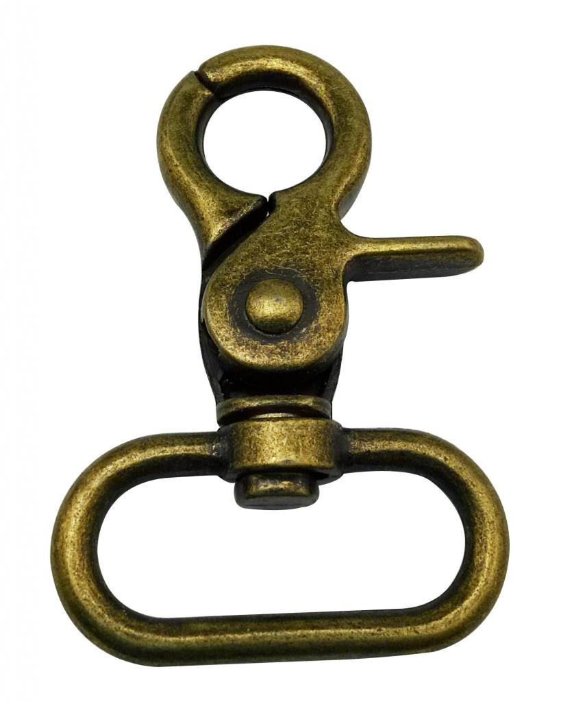 Generic Metal Bronze Lobster Clasps 1.2 Inches Inside Diameter Oval Swivel Trigger Clips Hooks Eye for Purse Bag Straps Pack of 10