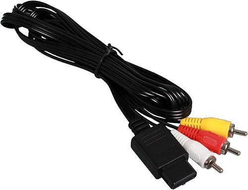 Miniatura 2 de eJiasu Cable AV RCA Compuesto Cable Audio Estéreo Video para TV Compatible con Nintendo 64 Gamecube NGC 64 N64 Super SNES (1.75m5.8ft)