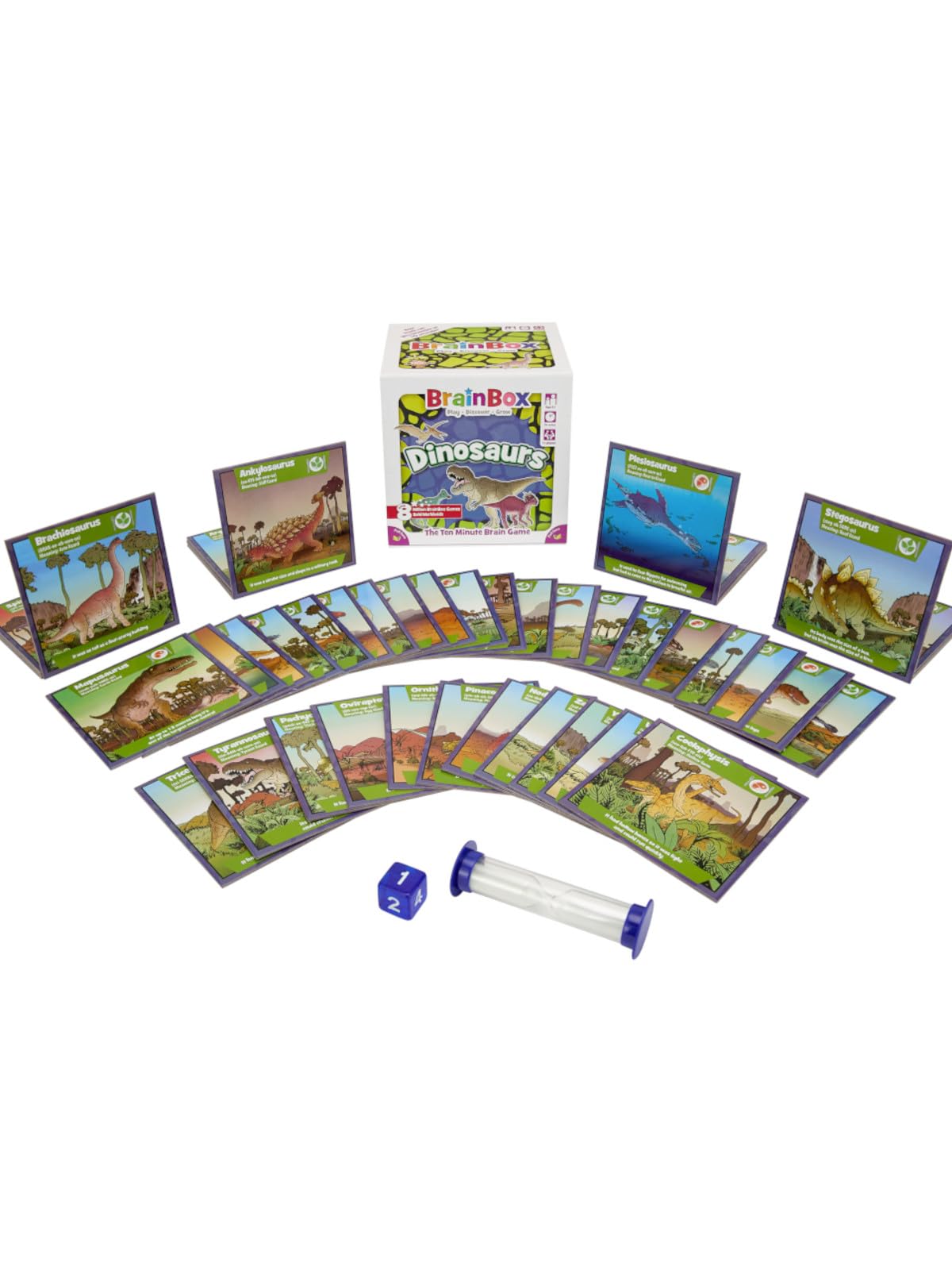 BrainBox Dinosaurs (2022) , Card Game , Ages 6+ , 1+ Players , 10+ Minutes Playing Time