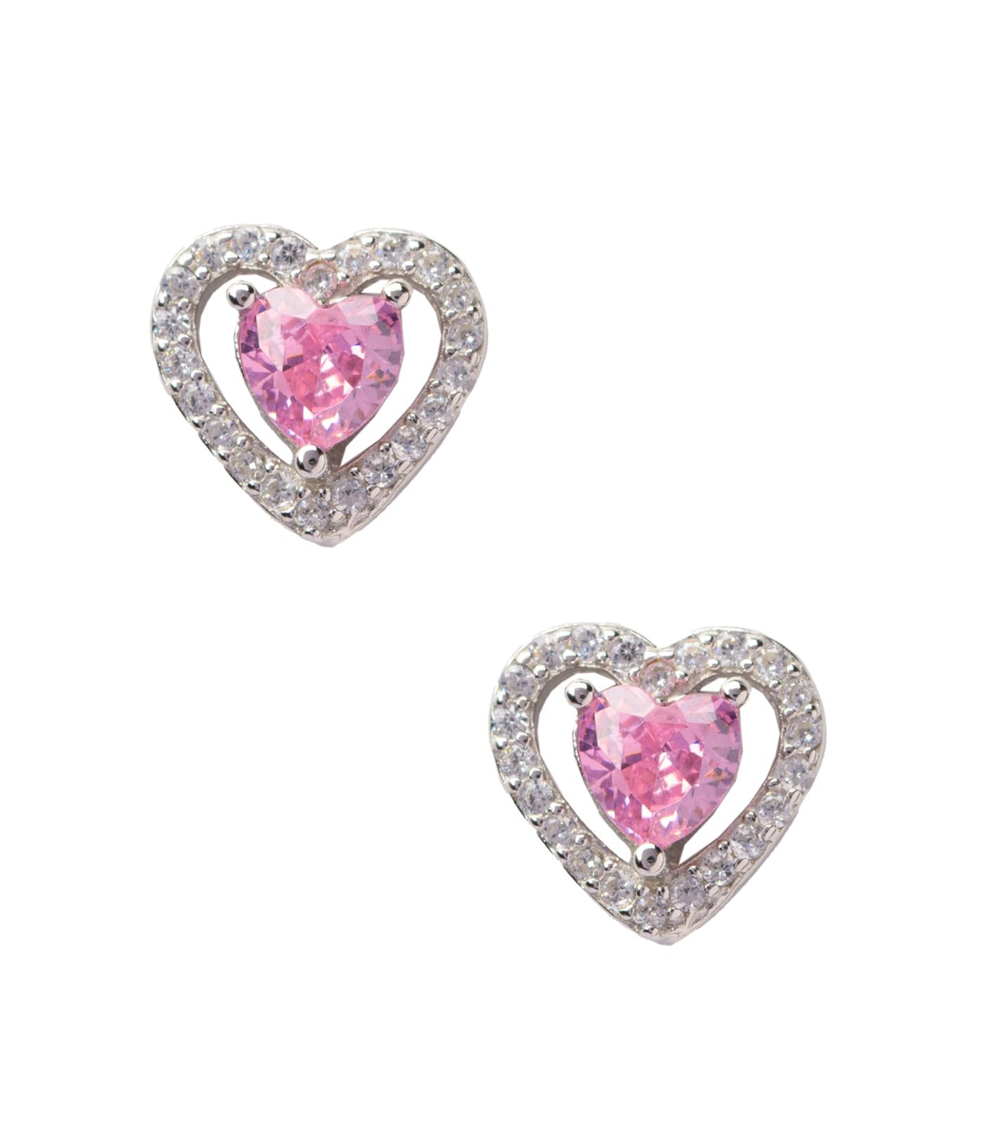 Gargi by P.N. Gadgil and Sons | 925 Sterling Silver | Pink Studded Stud | Gifts for Girlfriend, Women & Girls | With Certificate of Authenticity & Hallmark (Heart) (B0D7CCJXSM) Amazon Price History, Amazon Price Tracker