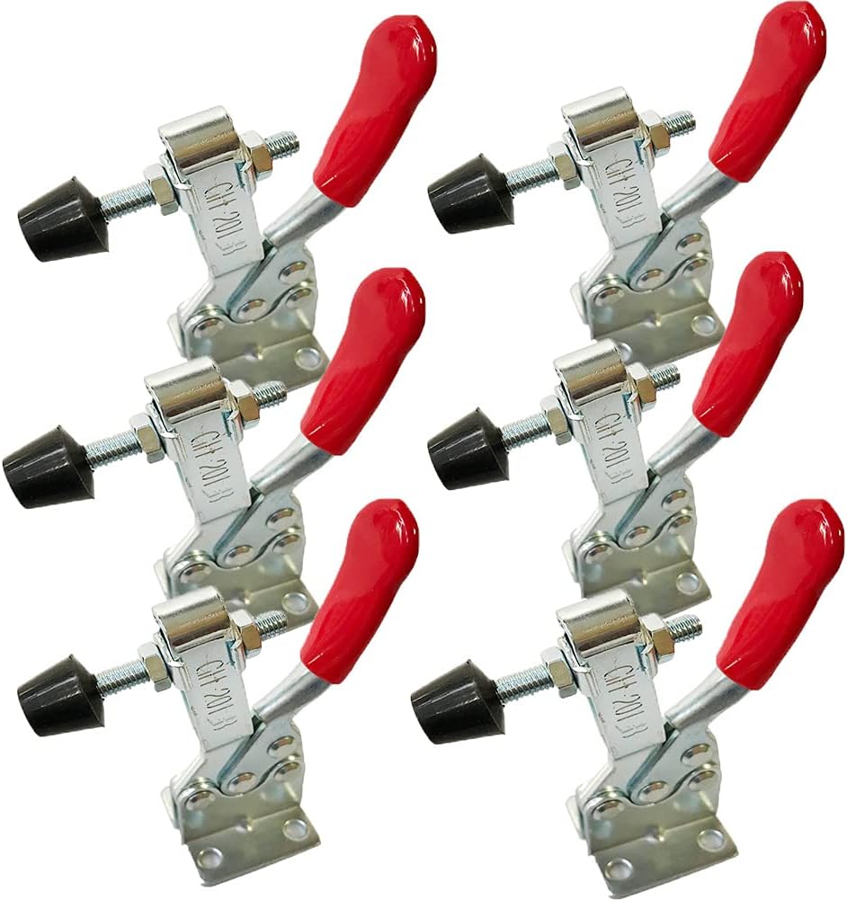 🔥 Flash Sale MIKMAYTOO Small Quick Release Horizontal Toggle Clamp Hold Down Hand Tool 201A Hand Tool 60 lbs / 27kg (201-8PACK)