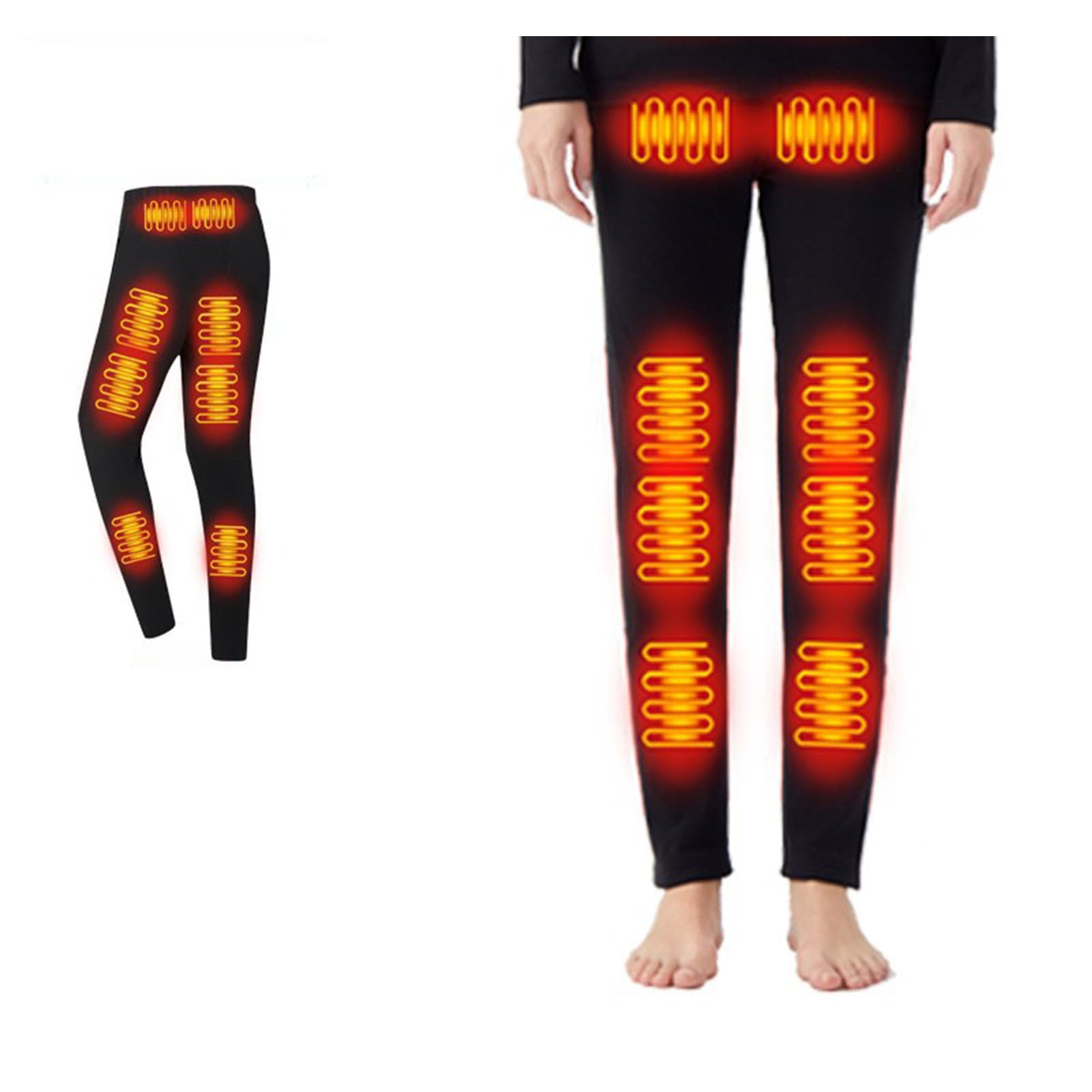 Conjunto de Ropa Interior Térmica para Mujer: 42 Zonas de Calor Camiseta y Pantalón con Calefacción Eléctrica para Actividades Invernales