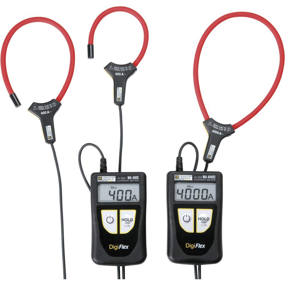 Chauvin Arnoux MA400D-250 - Pinza di alimentazione, multimetro manuale digitale CAT IV 600 V, display (conte): 4000