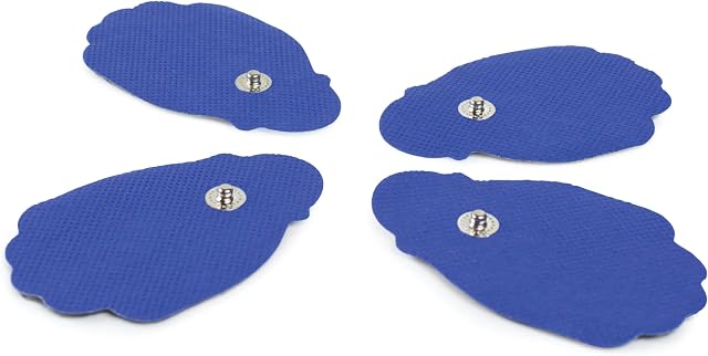 Med-Fit TENS Self AdhesiveElectrodes - Ideal for Sensitive Skin, Reusable & Coated with Hydrogel - Target Back Pain & Inflammation For Wireless & Painless TENS Machines - 4 Per Pack, 7cm x 5cm