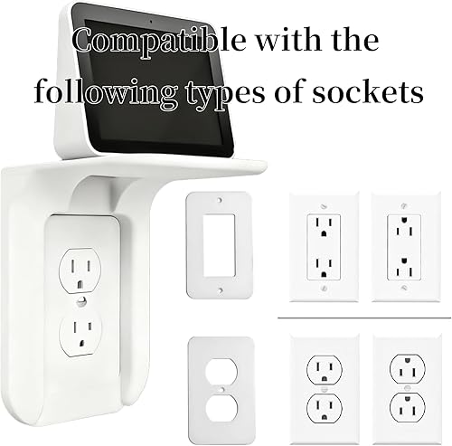 Vista 4 de Estante de salida, soporte de pared de baño con gestión de cables integrada, organizador de pared para decoración inteligente del hogar, ahorro