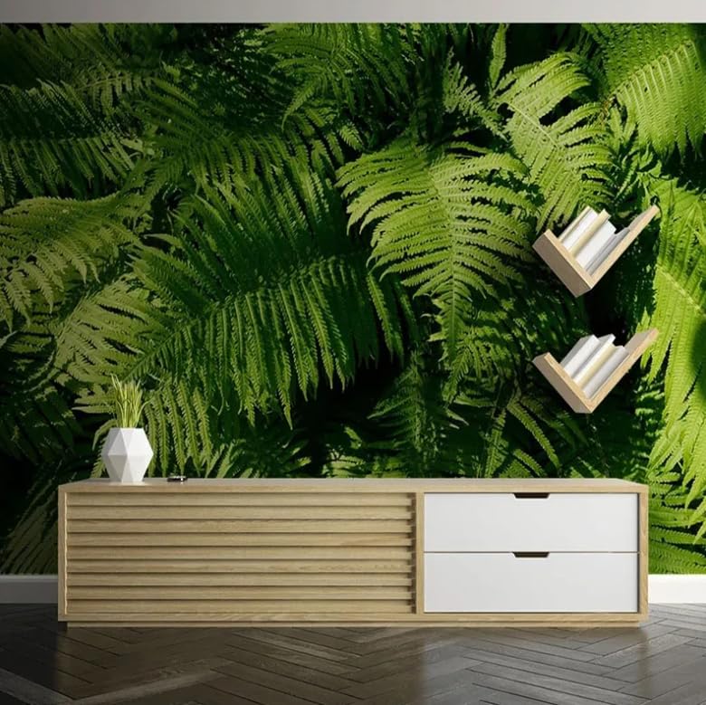 Papier peint mural moderne feuille verte haute définition 3D